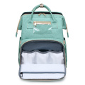 2021 Mommy Nappy Diaper Bag With Bed Foldable Waterproof Baby Sleeping Diaper Backpack Portable Travel